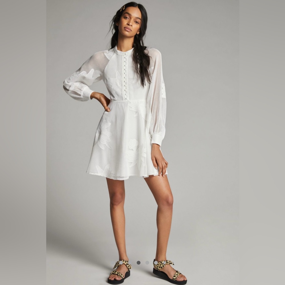 NWT Anthropologie Mare Mare Sabine Embroidered Mini Dress Size Size XS